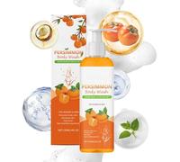 120ml Persimmon Body Wash - Persimmon Shower Gel for Body Odor Control - Body Wash for Women with Coconut Oil - Natural Body Wa_sh for Strong Odor Smell Remove - Deeply Cleansing & Moisturizing