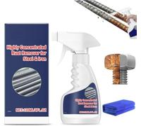 120ml Removedor De Oxido Altamente Concentradorust Remover,Highly Concentrated Steel Rust Remover,Highly Concentrated Rust Remover for Steel & Iron,Heavy Duty Rust Remover Spray for Metal (1)
