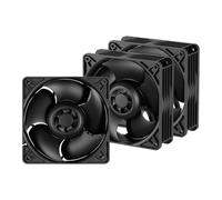 120mm Arctic S12038-8K (3 Pack) Fans, Black, Airflow/Pressure Optimised, 5 Blade