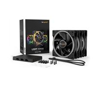be quiet! Light Wings 120mm PWM fan, 3 fans included, ARGB lighting, multiple colors and modes, silence-optimized fan blades, high air pressure, low noise-generating turbulences, very quiet operation