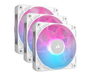 120mm Corsair 3 Pack iCUE LINK RX120 RGB, White, 7 Blade, PWM, Magnetic Dome Bea