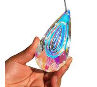120mm Crystal Prism Suncatcher Window Hanging Sun Catcher AB Colored Crystal Faceted Prism Pendant Chandelier Rainbow Maker Drop for Home Garden Decor