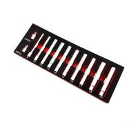 120mm Deep Socket Set 12 Piece Metric Hex Dodecagonal with Adapters for 3/8 and 1/2 Drive in EVA Case(Twelve-Flower)