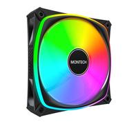 120mm Montech AX120 Pro ARGB Fan, Black, 9 Blade, 600-1600rpm, 72.3 CFM, Rifle B