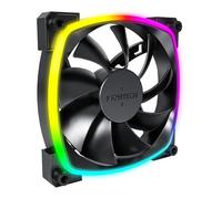 120mm Montech AX120 PWM Fan, Black, ARGB, 9 Blade, 800-1600rpm, 59 CFM, Hydro Dy