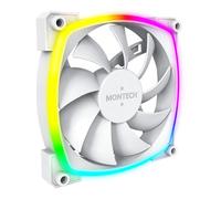 120mm Montech AX120 PWM Fan, White, ARGB, 9 Blade, 800-1600rpm, 59 CFM, Hydro Dy