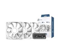 120mm Montech E28 PWM Fan 3 Pack, White, 9 Blade, 800-2200rpm, 85.09 CFM, Fluid