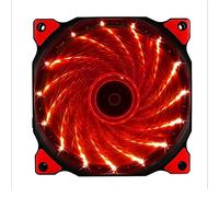 120mm PC Computer Ultra Silent LED Cooling Fan Radiator, 12CM 120X120X25mm 12V Computer Fan, 12VDC 3P IDE 4D(2wire) (Blade Color : 2pcs red)