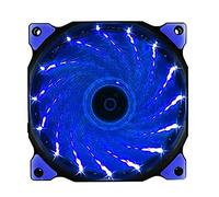 120mm PC Computer Ultra Silent LED Cooling Fan Radiator, 12CM 120X120X25mm 12V Computer Fan, 12VDC 3P IDE 4D(2wire) (Blade Color : 2pcs blue)