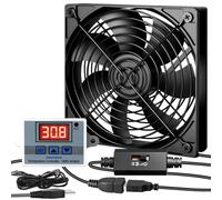 120mm USB Fan with Digital Temperature Controller,1500RPM,Dual Ball Bearing | 3 Adjustable Speeds Cooling PC Fan for Computer/Laptop/PS5/TV Box/AV Cabinet/Router
