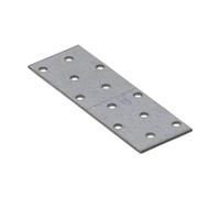 120mm x 40mm Galvanised Perforated Flat Plate Connector Joining Plates Metal Brace Brackets for Wood 2mm Thick Steel PP3 (Pack of 10)