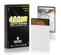 120Pack Card Sleeves for Trading Cards, Matte Card Sleeves Deck Card Protectors, Standard Perfect Shuffling, Sports Cards,Game Card, 66x91mm, White