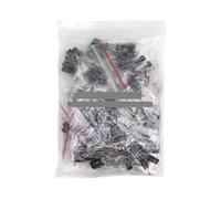 120pcs 0.22UF - 470UF 12Values*10pcs Aluminum Electrolytic Capacitor Assortment Kit Capacitance Pack 0.47UF 10UF 100UF 16V 50V
