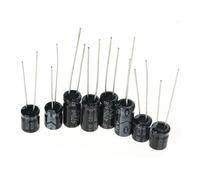 120pcs 12 Values Electrolytic Capacitor 16V 25V 50V Aluminum Electrolytic Capacitor Kit 1uF-470uF DIP Electrolyte Capacitors CZAOINCU(Without Box)
