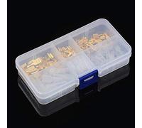 120pcs 2.8/4.8/6.3mm Crimp Terminals Female Spade Terminals Insulated Seal Electrical Wire Connectors With Insulating Sleeve