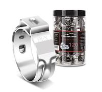 120PCS 3/4 Inch PEX Cinch Clamps Rings, Premium 304 Stainless Steel Cinch Crimp Rings Pinch Clamps, PEX Fitting Clamps Pinch Clamps Ring for PEX Tubing Pipe Fitting Connections By Hydencamm (3/4"x120)