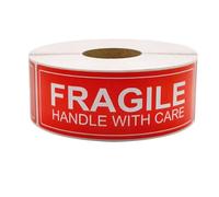 120Pcs 3x1Inch Fragile Sticker Removable Adhesive Warning for Shipping Boxes Logistics Packaging Label Removable Caution