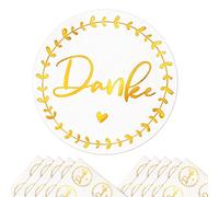 120Pcs Adhesive Labels Thank You Round German Writings Danke Decorative Stickers Closer Stickers Thank You Gift Bags Envelopes Favors Decoration Scrapbooking Greeting Cards