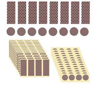 120pcs Adhesive Match Striker Papers, 60 Round & 60 Rectangle Match Striker Paper Stickers with Honeycomb Pattern Glass Bottle Bulk Jar for Matchbox Replacement