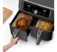 120Pcs Air Fryer Liners for Ninja Dual, Stone TH Disposable Airfryer Parchment Paper Liners Accessories Compatible with Ninja AF300UK AF400UK SL400UK