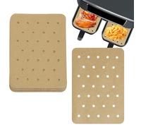 120PCS Air Fryer Liners, Non-Stick Air Fryer Paper for Ninja Foodi Dual, Perforated Air Fryer Paper Compatible with Ninja Dual 9.5L, Unbleached Air Fryer Parchment Paper Liners (5.5x8.0in)