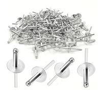 120Pcs Aluminum Blind Rivets, 4.8 x 16mm Pop Rivets Assortment, Aluminum Grip and Steel Mandrel, for Metal, Marine Boat, Automotive, Railway, and Duct Work