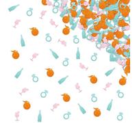 120pcs Aperol Spritz Bachelorette Confetti, Citrus Cocktail Bridal Shower Table Confetti, Orange&Blue Glitter Citrus Cocktail Table Scatter, Love At First Spritz Wedding Party Decoration