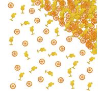 120pcs Aperol Spritz Confetti, Lemon Citrus Cocktail Table Confetti, Orange&Gold Glitter Margarita Citrus Slice Table Scatter, Spritz Birthday/Bachelorette Party Decoration