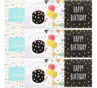 120pcs Assorted Birthday Greeting Cards for Envelopes and Gift Cards | Copper Plated Paper, Compact Insert Size, Professionally Printed Letters, Vibrant Colors, Employees and Teachers