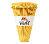 120Pcs Bamboo Cocktail Picks with Gold & Silver Pearl Tops - 4.7in (12cm) Ball Toothpicks for Appetizers and Drinks - Elegant Wooden Picks for Charcuterie Boards, Parties, & Events - by Mobi Lock