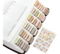 120Pcs Bible Tabs with Blank Laminated Bible Tab, Boho Theme for Women and Men