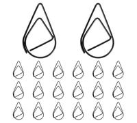 120pcs Black Metal Teardrop Paper Clips Reusable | Smooth Finish, Polished Surface, for Scrapbook Pages, Card Making, Classroom Use, Teachers and Educators