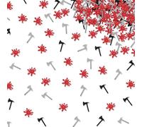 120pcs Bloody Confetti, Ax Table Confetti, Red&Black Glitter Murder Mystery Killer Birthday Table Scatter, Horror Movie Theme Party Decoration
