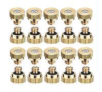 120pcs Brass Misting Nozzles for Outdoor Cooling System Dust Control, Low Pressure Mister Nozzle Atomizing Misting Sprayer Fog Nozzles for Garden, Humidification, Landscaping Thread UNC 10/24