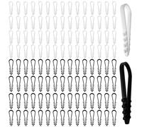 120Pcs Cable Clips,2 Size(3-13mm, 6-20mm) Electrical Cable Wall Clip, Wire Tidy Clips Pins Cable Tacks for Ethernet, Electrical Cables, Wires(White/Black)