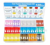 120Pcs Car Fuses,Standard Blade Fuse Assorted Kit,2A-40A, Micro Fuses For Cars Boat RV Truck Motorcycle With Puller Extraction Tool & Storage Case