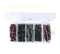 120Pcs Carp Fishing Tackle Kit, Safety Lead Clip Tail Cone Rolling Swivel with Assortment Box