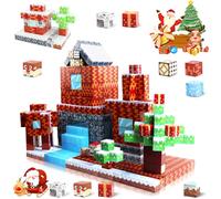 120PCS Christmas Magnetic Building Blocks, Build Magnet World Set,Magnet Building Cubes for Boys & Girls Age 3-4, 5 6 7 8 9 10, STEM Montessori Constructions Toys for Christmas Birthday Gifts