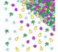 120pcs Coastal Bachelorette Confetti, Last Toast on the Coast Table Confetti, Beach Bachelorette Paper Scatter, Gold Glitter Diamond Ring Table Decor, Coastal Theme Bridal Shower Party Supplies