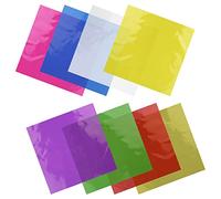 120Pcs Colored Cellophane Sheets, 7.5x7.5 Inch Colored Cellophane Wrap for Candy, Colored Transparency Sheets for Food, DIY Arts Crafts Decoration (8 Colors)