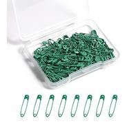 120pcs Colored Safety Pins, 19mm Nickel Plated Stainless Steel Small Safety Pins Bulk for Clothing DIY Arts Crafts Jewelry Making Dark Green for Christmas