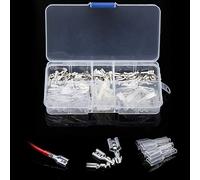 120Pcs Crimp Female Spade Terminals Insulating Sleeves For Connectors Kit Wire Connectors 2.8mm 4.8mm 6.3mm