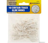 120Pcs Curtain Track Glide Hooks White Gliders Curtains Glides Track Rail Home