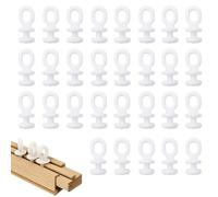 120PCS Curtain Track Gliders, Plastic Curtain Hooks for Track, Smooth Sliding Rail Gliders, 0.9 x 0.9 x 0.3 cm, Ideal for Window, Door, Shower Curtains