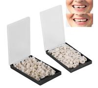 120PCS De/ntal Temporary Tooth Cap Crown Veneers,Thermal Beads Cap Filler for Missing Broken Teeth,Tooth Repair De/nture Repair Beads,Temporary Tooth Filling Repair Kit # Front Teeth + Back Teeth