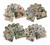 120Pcs Deco Papers for Scrapbooking, 5.4x7.9in Vintage Decoupage Paper Junk Journal Supplies, Retro Flower Butterfly Ephemera Paper Pack Diary Room Decor Wall Art Collage Album
