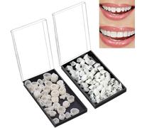 120PCS Dental Temporary Tooth Cap Crown Veneers,Tooth Repair Kit,Prosthetic Front Teeth as Replacement Teeth,Fake Teeth,Replacements for Missing Broken Tooth,Fake Teeth Ortho/dontics Care