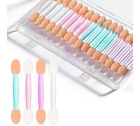 120Pcs Disposable Eye Shadow Applicator Sponge Tip Eyeshadow Applicators Brush Sticks Double Sided Eyes Shadow Sponge Applicators Disposable Eyes Sponges