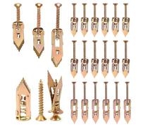 120Pcs Drywall Self Drilling Anchor with Screws Kit, Drywall Screws and Anchor, No Drill Needed, 3 Sizes Metal Plasterboard Fixings for Hanging Picture, Clock, Wall Light, Cabinet