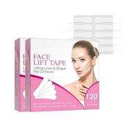 120Pcs Face Tape Lifting, Elasticity Tighten Lift Patches Faces Tapes Lifting Invisible V Line Shape Anti Wrinkle Tape for Jaw Lifts Face Lift Anti Wrinkle Eye (2PACK)